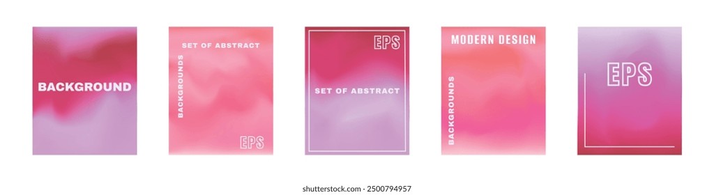 Collage collection gradient banners. Mesh. Modern trendy retro wallpaper. Fluid. Noise. Blurred rainbow. Curvy y2k vibrant colors. Liquid glowing horizontal defocused effect. Template  blend. Vector