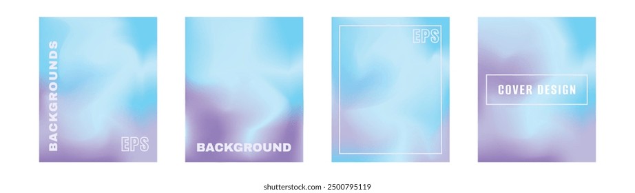 Anuncios de gradiente de colección de collage. Malla. Moderno Fondo de pantalla retro de moda. Líquido. Arco iris borroso. Curvy y2k colores vibrantes. Efecto Horizontal brillante líquido. Mezcla de Plantilla. Vector. Blotch