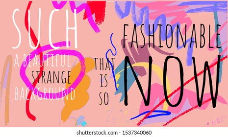 Collage colorful abstract contemporary scribble. Modern design for social media promotion. Scandinavian poster on canvas for interior. Artistic background. 
