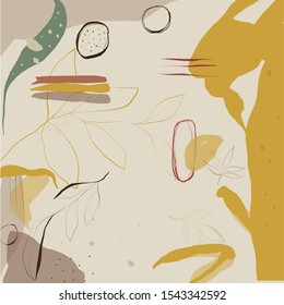 Collage colorful abstract contemporary scribble and shapes painted on background. Design for event banner, promotion in social media in stories and post. Artwork modern digital artist