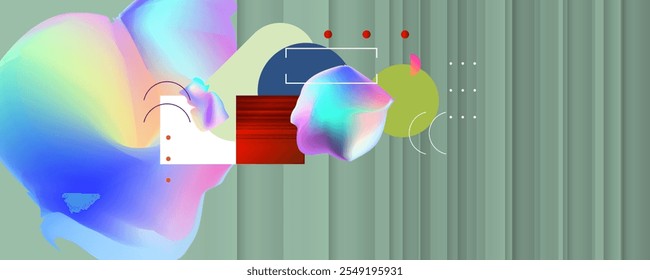 Collage concept for inspiration with many elements from different texture. Collage of paper scraps, patchwork elements and foil. Vector trendy illustration