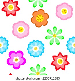Collage contemporary floral seamless pattern