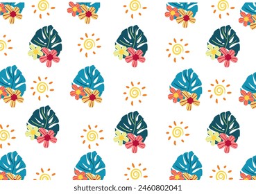 Collage contemporary floral seamless pattern.
