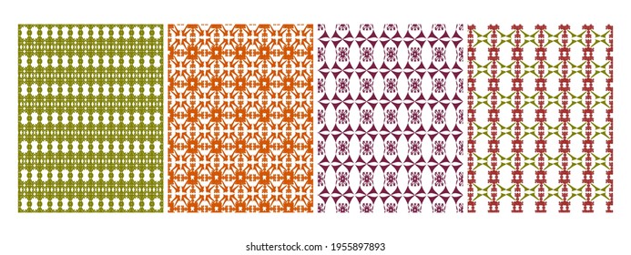 Collage contemporáneo de diseño vectorial sin fisuras.Diseño moderno de diseño para papel, cubierta, tela, decoración interior y otros usuarios. Diseño vectorial abstracto único conjunto de patrones sin fisuras.