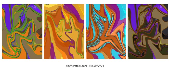 Collage contemporary seamless vector pattern set.Trendy Modern Art design for paper, cover, fabric, interior decor and other users. Unique abstract vector design seamless pattern set.