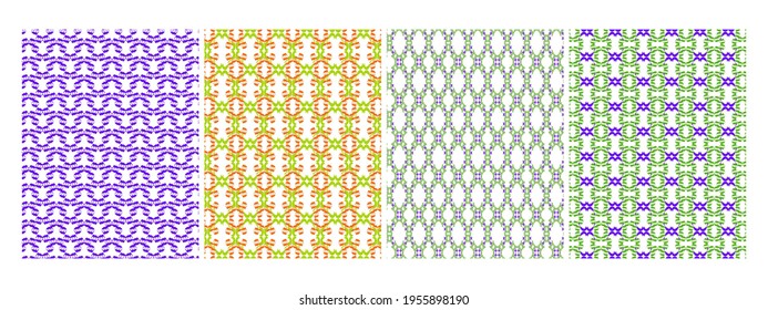 Collage contemporary seamless vector pattern set.Trendy Modern Art design for paper, cover, fabric, interior decor and other users. Unique abstract vector design seamless pattern set.
