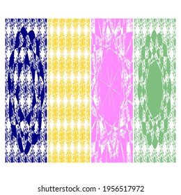Collage contemporary seamless vector pattern set.Trendy Modern Art design for paper, cover, fabric, interior decor and other users. Unique abstract vector design seamless pattern set.