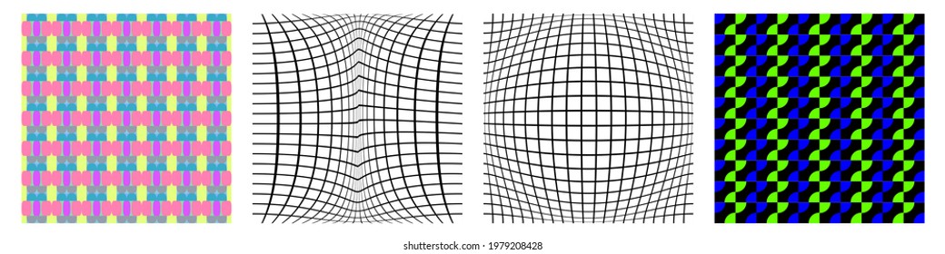 Collage contemporary seamless vector pattern set.Trendy Modern Art design for paper, cover, fabric, interior decor and other users. Unique abstract vector design seamless pattern set.