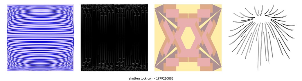Collage contemporary seamless vector pattern set.Trendy Modern Art design for paper, cover, fabric, interior decor and other users. Unique abstract vector design seamless pattern set.