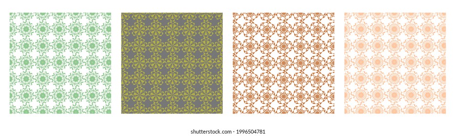 Collage contemporary seamless vector pattern set.Trendy Modern Art design for paper, cover, fabric, interior decor and other users. Unique abstract vector design seamless pattern set.