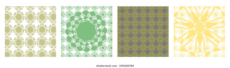 Collage contemporary seamless vector pattern set.Trendy Modern Art design for paper, cover, fabric, interior decor and other users. Unique abstract vector design seamless pattern set.