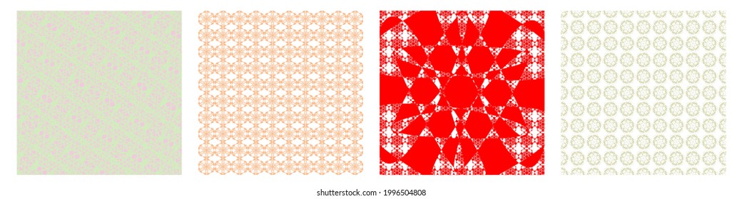 Collage contemporary seamless vector pattern set.Trendy Modern Art design for paper, cover, fabric, interior decor and other users. Unique abstract vector design seamless pattern set.