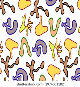 Collage contemporary seamless vector pattern.Trendy Modern Art design for paper, cover, fabric, interior decor and other users. Unique abstract vector design seamless pattern.