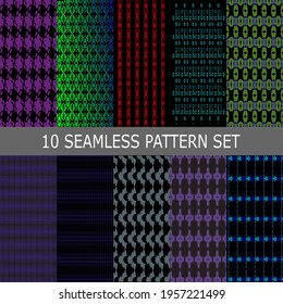 Collage contemporary vector pattern set.Trendy Modern Art design for paper, cover, fabric, interior decor and other users. Unique abstract vector design pattern set.