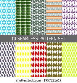 Collage contemporary vector pattern set.Trendy Modern Art design for paper, cover, fabric, interior decor and other users. Unique abstract vector design pattern set.