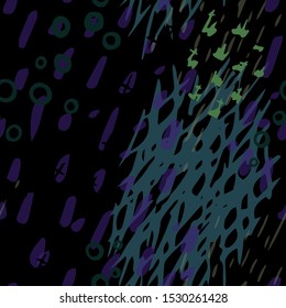 Collage Contemporary Vector Texture. Art Seamless Pattern. Artistic Modern Strokes Surface. Grunge Distress. Marker, Felt Pen Hand Drawn. Summer Bright. Chaotic Circle Shape Collage. Abstract Fashion.
