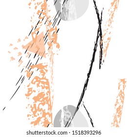 Collage Contemporary Vector Textures. Seamless Pattern.  