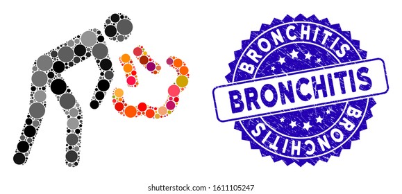 Collage Cough Icon Corroded Stamp Seal Stock Vector (Royalty Free ...