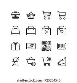 Collage of creative shopping icons