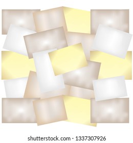 collage of empty old crumpled paper clippings vector texture