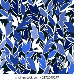 Collage floral sin soldadura. Prado dibujado a mano. Fondo vectorial botánico con flores pintadas. Impresiones de modas de pequeño tamaño de estilo retro para tejidos, papel, textiles y artículos de uso doméstico