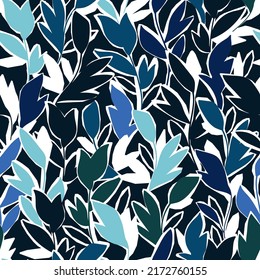 Collage floral sin soldadura. Prado dibujado a mano. Fondo vectorial botánico con flores pintadas. Impresiones de modas de pequeño tamaño de estilo retro para tejidos, papel, textiles y artículos de uso doméstico