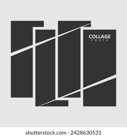 Collage frame template design vector
