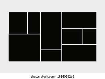 Collage frame template. Modern style. Vector Illustration