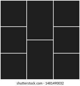 Collage frames for photo or illustration. Vector EPS 10.
