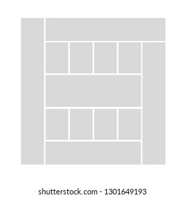 Collage, frames, templates for photo or illustration. Vector