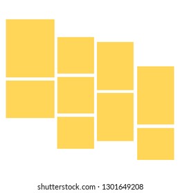 Collage, frames, templates for photo or illustration. Vector