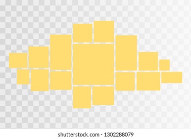 Collage, frames, templates for photo or illustration. Vector