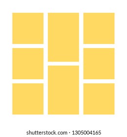 Collage, frames, templates for photo or illustration. Vector