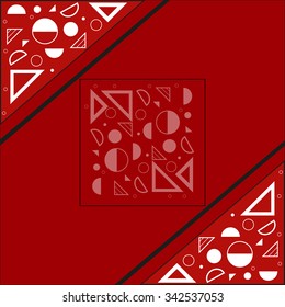 A collage of geometric shapes