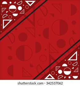 A collage of geometric shapes