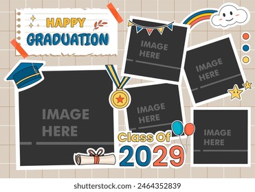 collage of graduation photo frame
