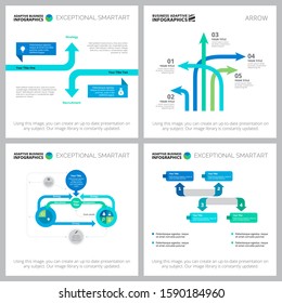 Collage of graphic business infographic charts. Can be used for workflow layout, annual report, presentation slide, web design. Business and accounting concept with process charts