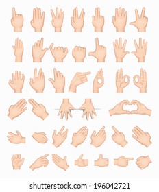 Collage of  hands , eps10 vector format