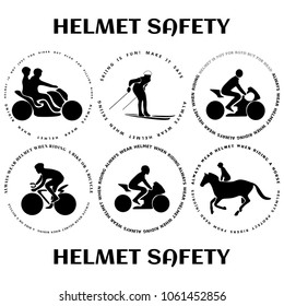 COLLAGE OF HELMET SAFETY