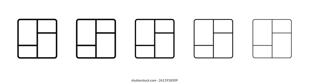 Collage icon Vector logo sign