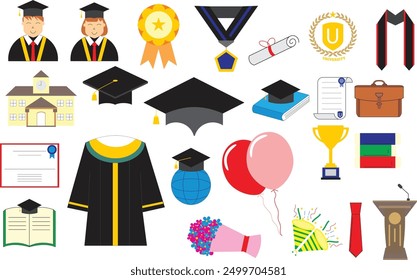 a collage of images including graduation caps, graduation caps, and a graduation cap.