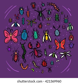 Collage with insect