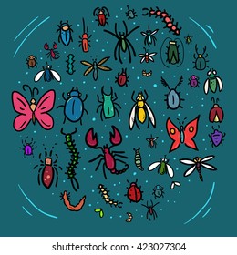 Collage with insect