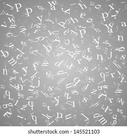 Collage of letters on the background