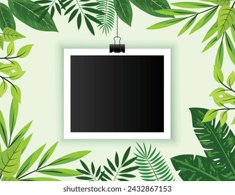 Collage Photo Frame Vector Template Illustration Set, Photo Presentation Template. Photo Frame Film Isolated, Photo Gallery Illustration Set.