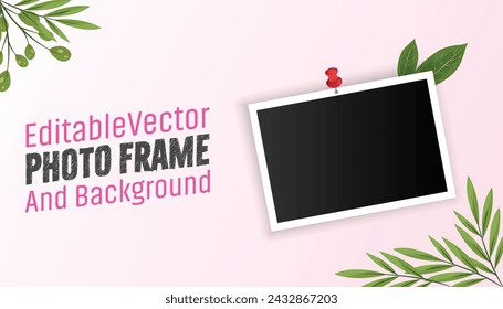 Collage Photo Frame Vector Template Illustration Set, Photo Gallery Illustration Set. Picture Collage Presentation Frame Elements.