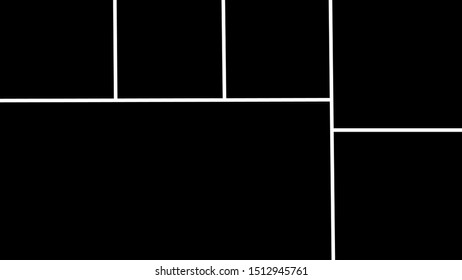 Collage photo frames templates. Vector illustration EPS10.