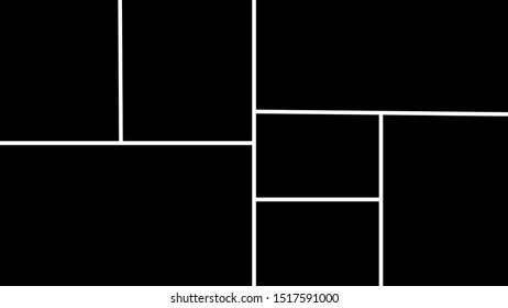 Collage photo frames templates. Vector illustration EPS10.