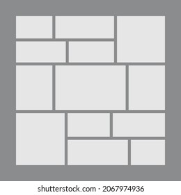 Collage photo frames templates. Vector illustration EPS10.