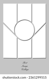 Collage de fotos. Marco vectorial para imágenes. Ilustración vectorial.